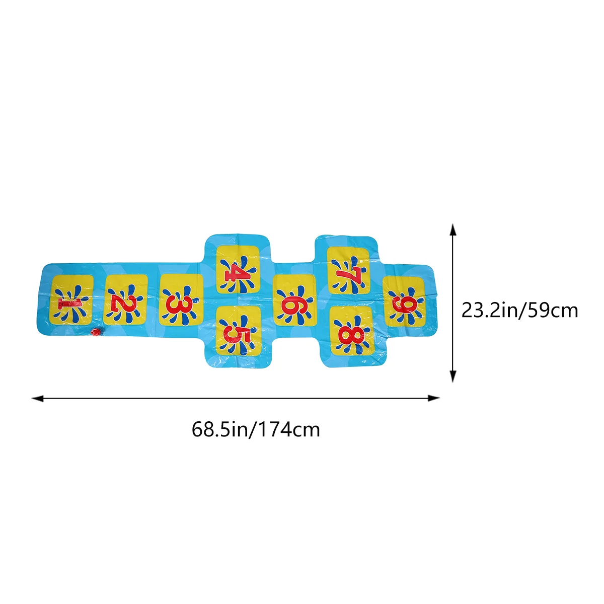 Tapis de jeu gonflable pour enfants, 1 pièce, avec pulvérisation d'eau, bleu, épais, pour piscine, plage, jeu éducatif, tapis de jeu numérique pour bébé