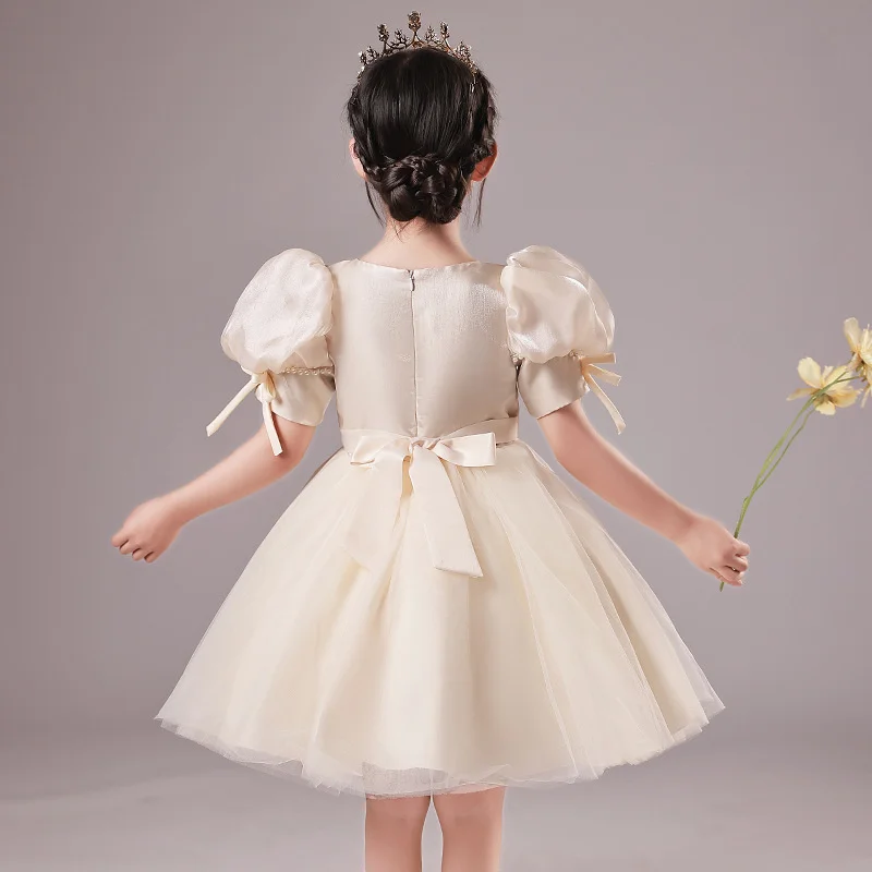 Children's dress women's treasure high-end host piano performance Dress Girls flower girl Princess Dress summer girls dress