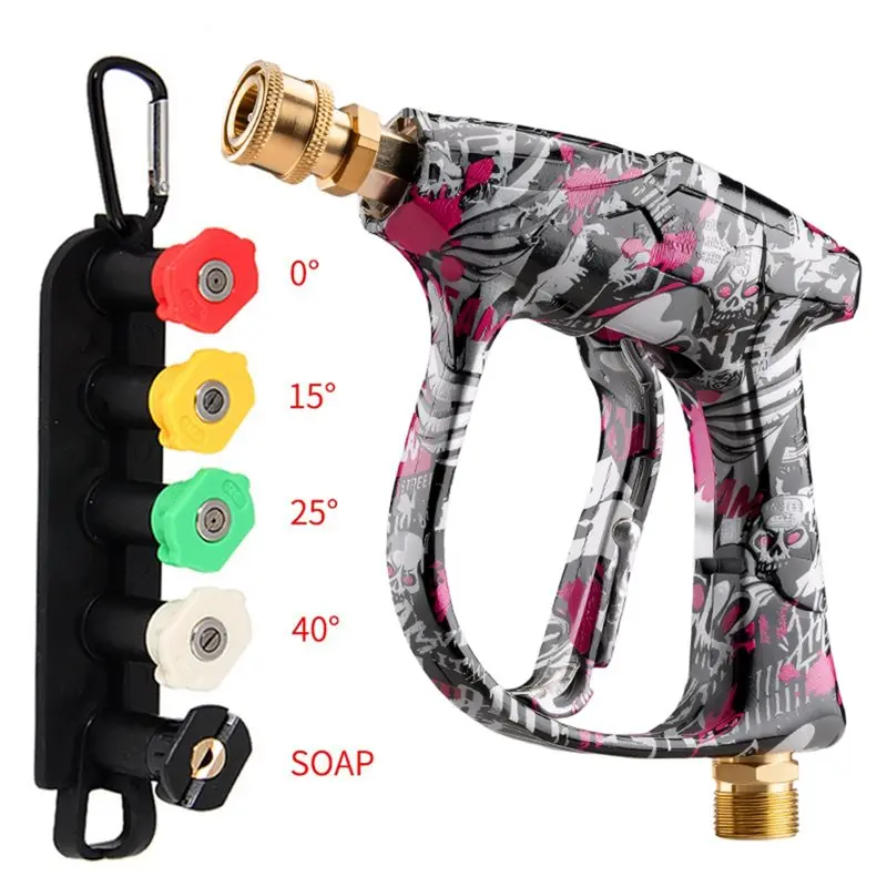 CYL-Classic For Auto Maintenance Tool Graffiti Design Washer Gun Set Supplied 5 Nozzles Base 1/4