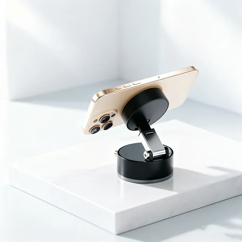 

New Foldable Magnetic Vacuum Suction Phone Holder Double Sided Suction Cup Car Bracket Portable Lazy Phone Stand for Home Car ﻿