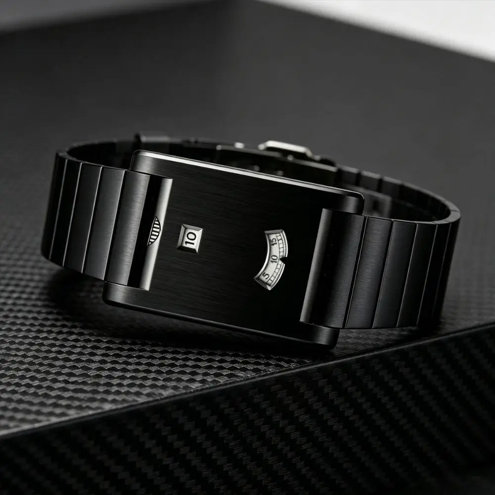Retro Styling Quartz Watch Smooth Finish Steel Band Wristwatch Water Resistant Stainless Steel Band Square Watch Daily Wear