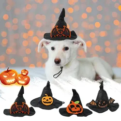 Cappello da strega per cani di Halloween regolabile leggero e traspirante copricapo per animali domestici Cosplay Prop Dog Hat