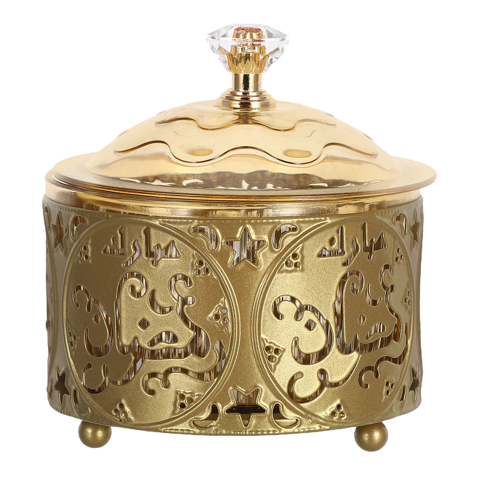 

Eid Mubarak Candy Tray Islamic Home Decor Elegant Design Iron Plastic Versatile Use Festive Celebrations Family