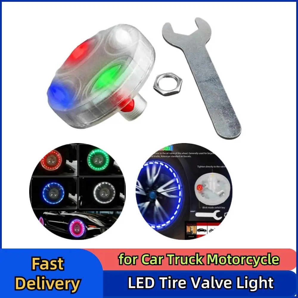 Tire Valve Light Waterproof Wheel Light Wheel Hub Decorative Lights Solar LED Lamp Auto Solar Energy Flashing Lights For Car