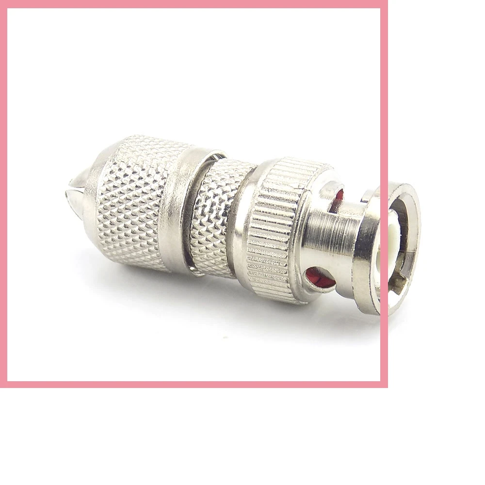 2pcs BNC Connector Male Coax Cabling for CCTV Camera Security System Surveillance System BNC Connector Adapter B6
