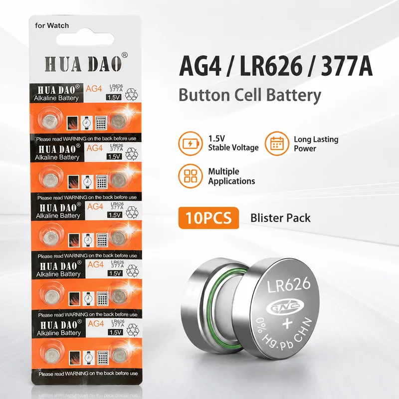 2-50pcs AG4 377 LR626 SR626SW SR66 LR66 1.55V Button Coin Cell Batteries for Watches Toys Remote Controls Cameras