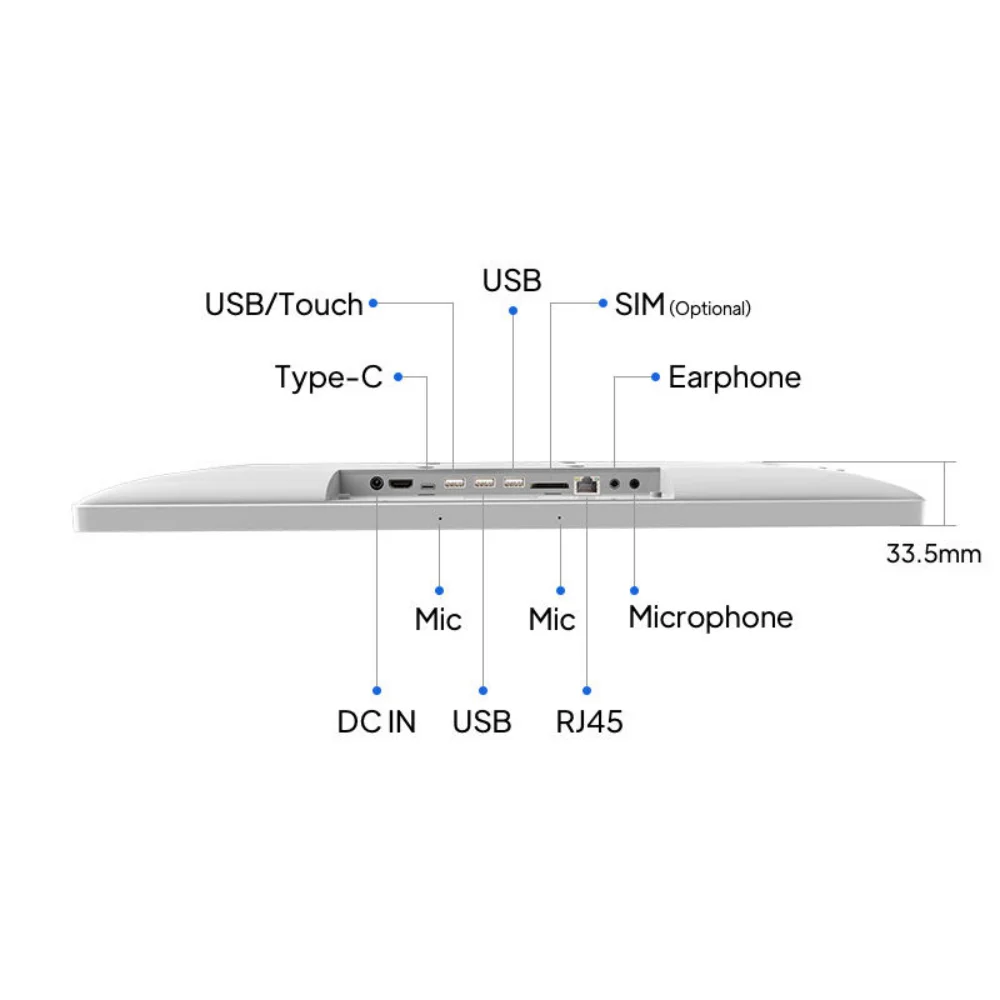 Imagem -04 - Leitor Multimédia com Borda Estreita Poe Android 12 Retrato Parede Ecrã Táctil Incell Monitor Vesa 16