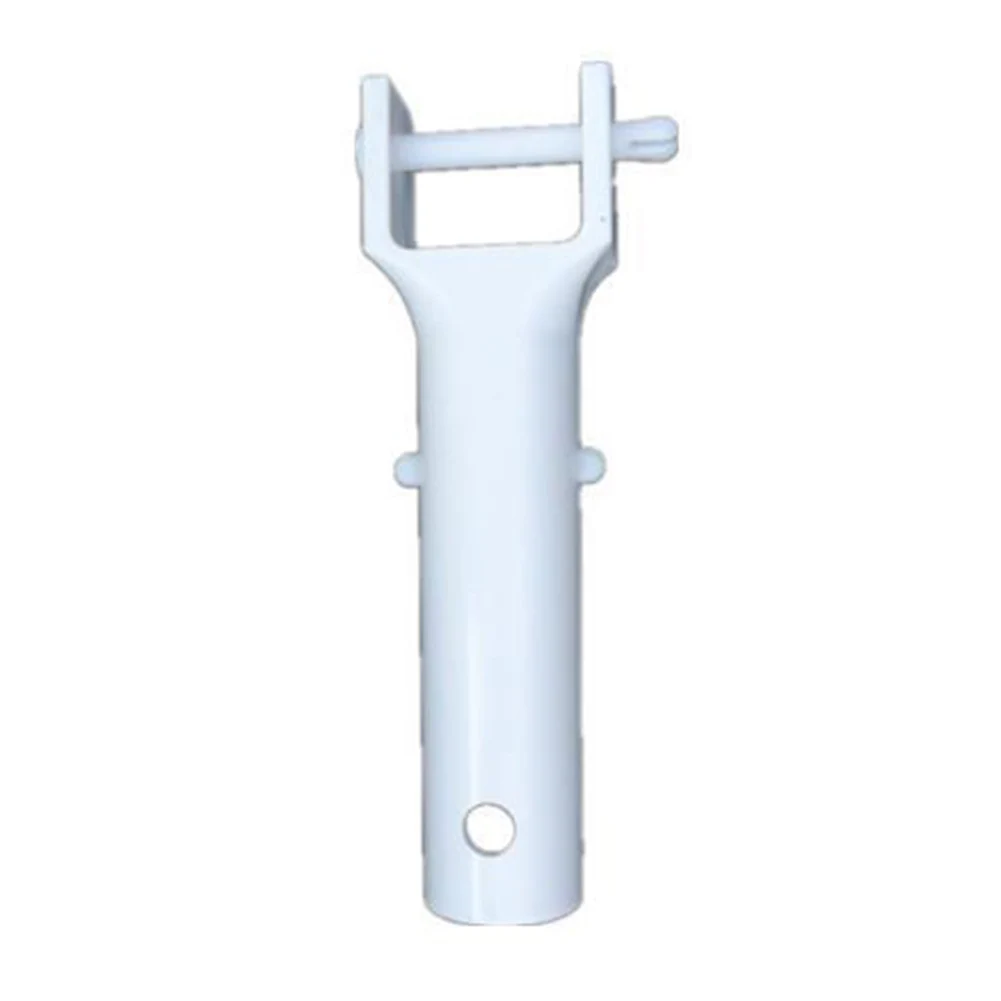 Swimming Pool Spa Vacuum Head Handle Replacement W/ V-Clip & Pin White  For Repairing Nets Brush's Garden Supplies