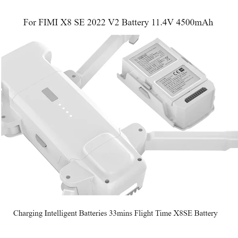 For FIMI X8 SE 2022 V2 Battery 11.4V 4500mAh Charging Intelligent Batteries 33mins Flight Time X8SE Battery