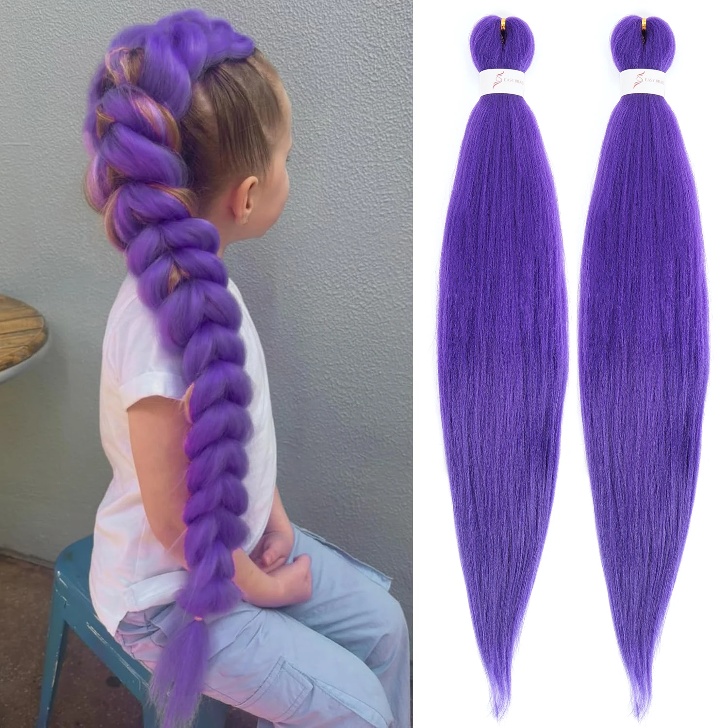 

Pre Stretched Easy Braiding Hair Kanekalon Jumbo Synthetic Crochet Curly Hair Wholesale Expression Braiding Hair Extensions