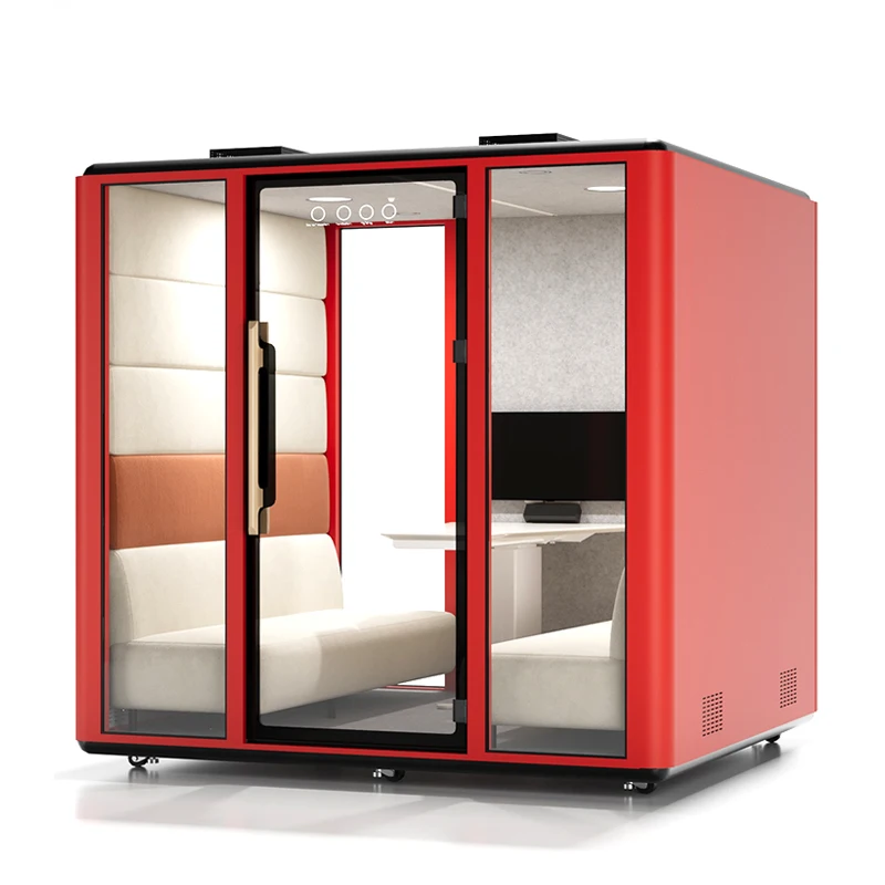 Modern Design Soundproof Office Booth for Telephone Pods with Customizable Desk Furniture