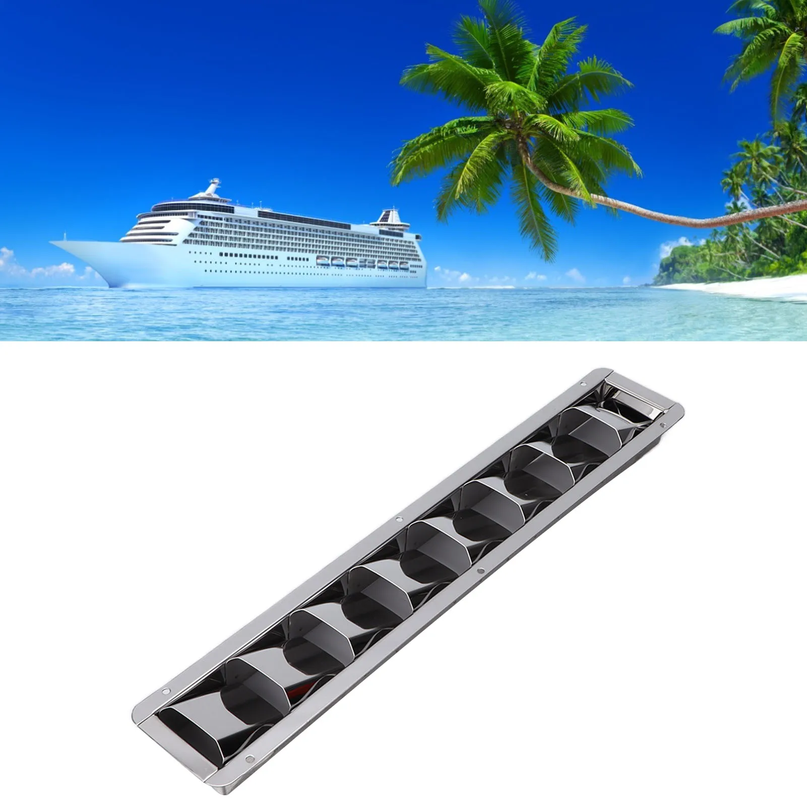 

Air Vent Grille Cover Marine Vent Grille Oblong Stainless Steel 8 Slots Grid Cover Boat Shutters Blind Louvre Boat Ventilation