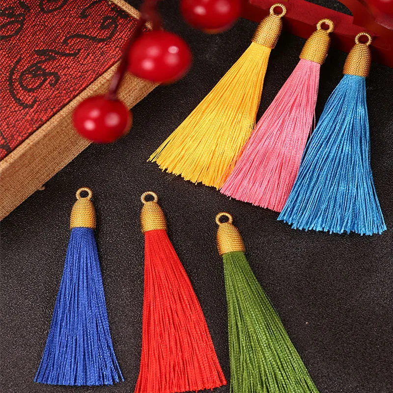 

1/3//6/10pcs Tassel Golden Cap Silk Fringe Tassel Gold Color Rope Wrap Fringe for DIY jewelry Earrings Accessories Home Decor