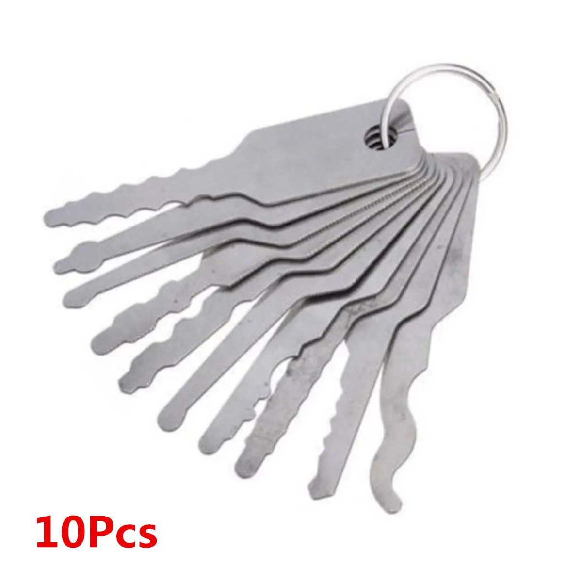 10Pcs/set Car Unlock Door Open Keys Automotive Precision Hook Hand Duty Tools Jiggler Keys Auto Repair Accessories