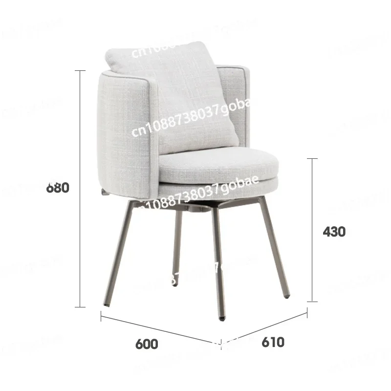 ZC Home Dining Chair Modern Simple Home Restaurant Armchair Stainless Steel  Chair