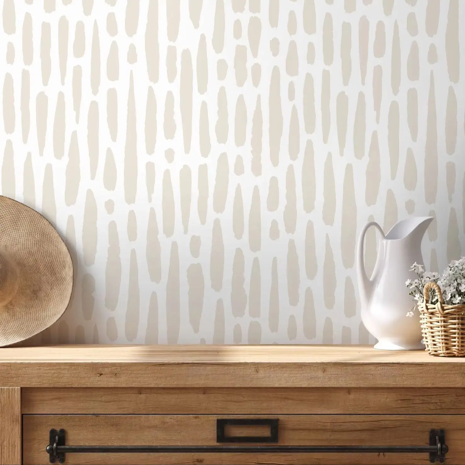 Paint Brush Dotted In Sand Wallpaper,Abstract Peel and Stick Wallpapers For Room Decor,Traditional Or Self-adhesive Wall Papers