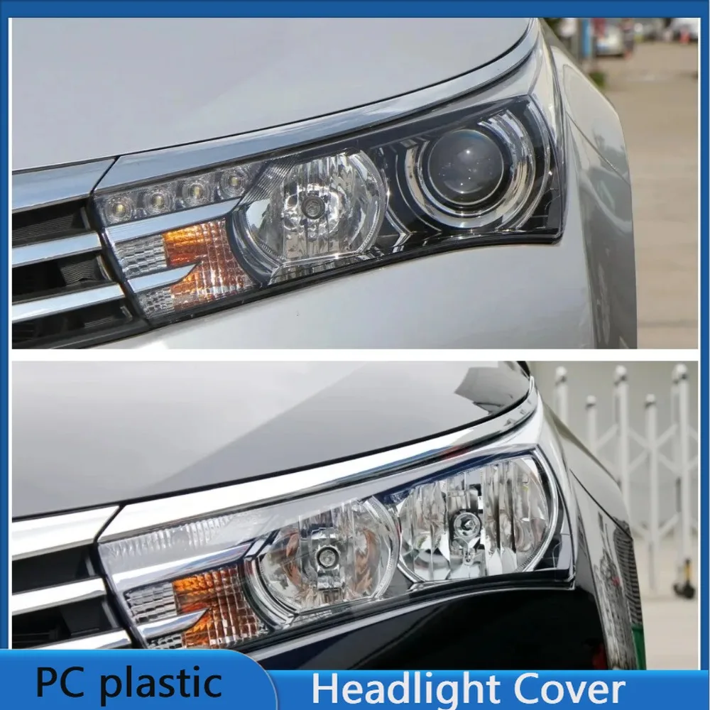 

For Toyota Corolla 2014 2015 Year Front Headlight Cover Transparent Lampshade Headlamp Lens Shell Body Kit Accessories