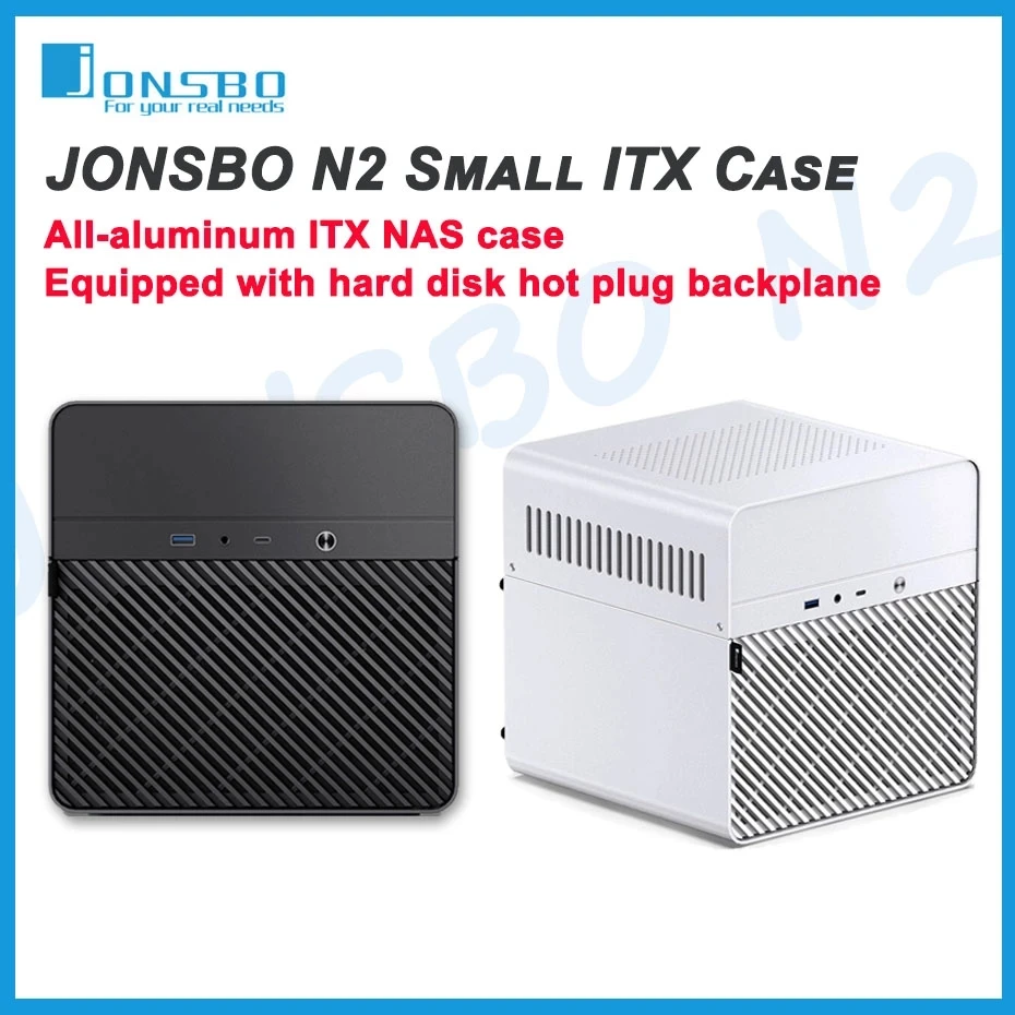 

JONSBO N2 NAS Mini Case Storage All-In-One Home Office Server PC Case 5 Hard Disk Location Hot-Swappable ITX Motherboard Chassis