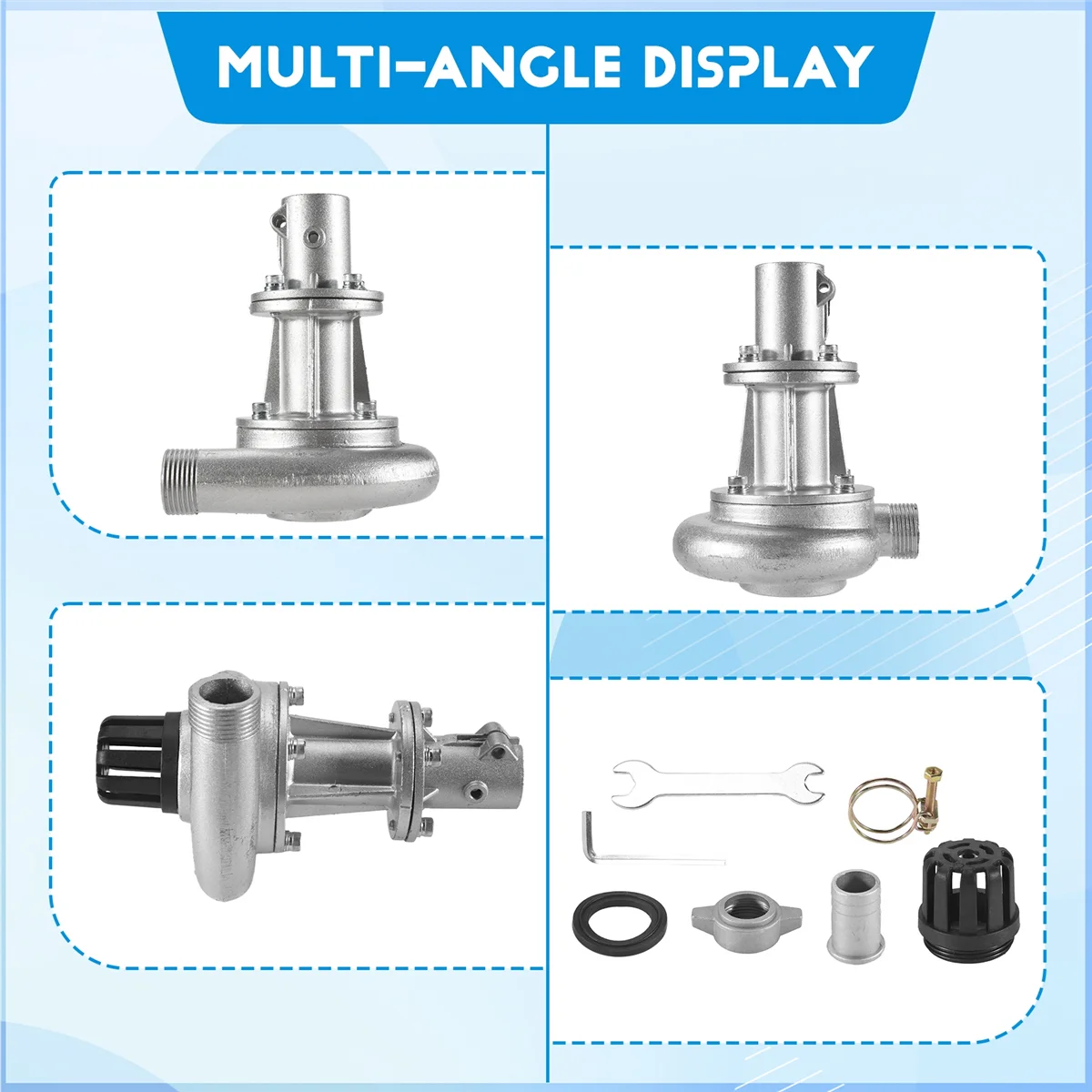 

A06K Кусторез Триммер для травы Газонокосилка Головка насоса для подъема воды 1-дюймовый триммер из алюминиевого сплава Детали Набор инструментов для орошения сада