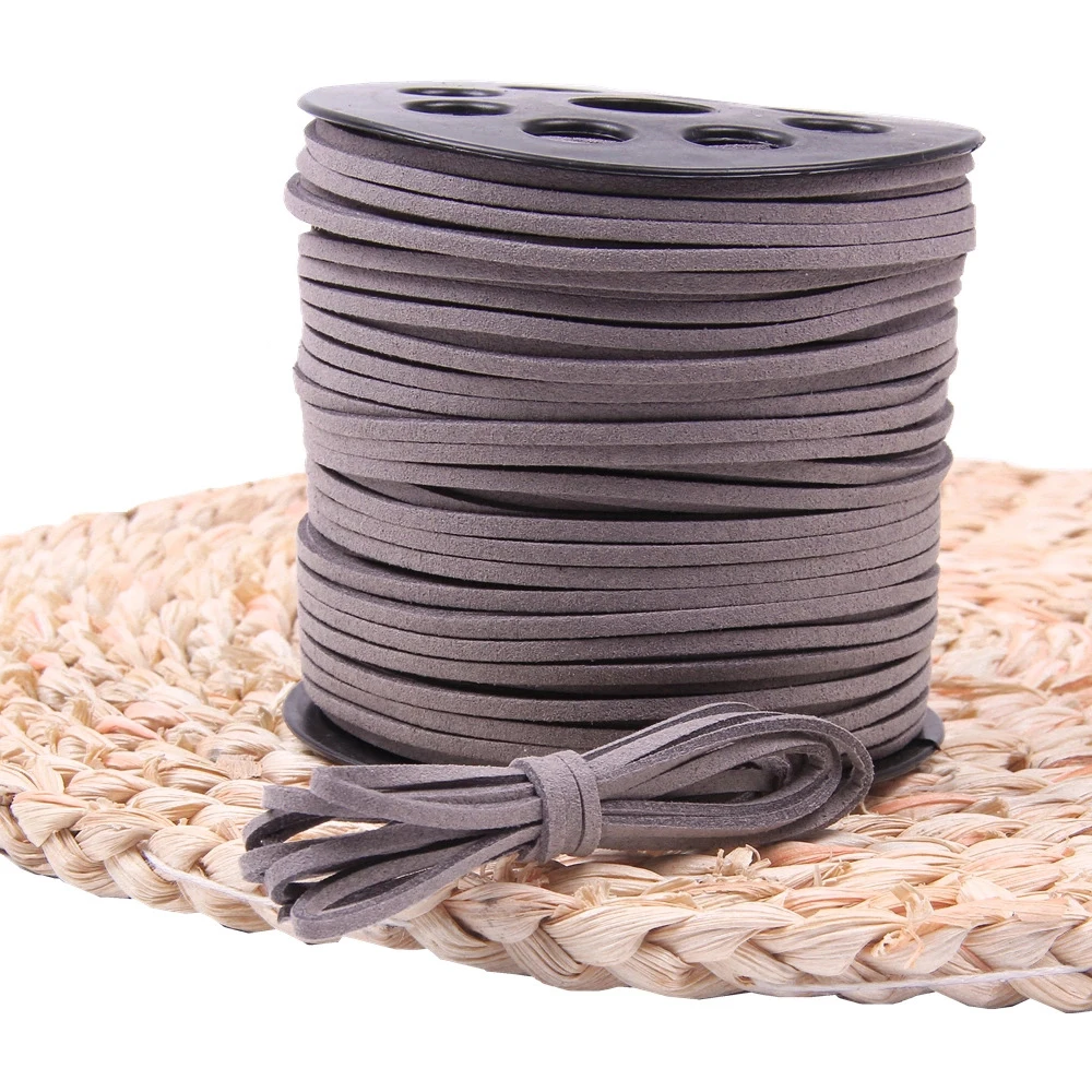 10M/Rolle 2,5mm Kunstwildleder-Schnur, Lederband, Handgefertigter Faden für Armbänder, DIY-Schmuckzubehör, Komponenten und Schnur-Accessoires – Detail 19