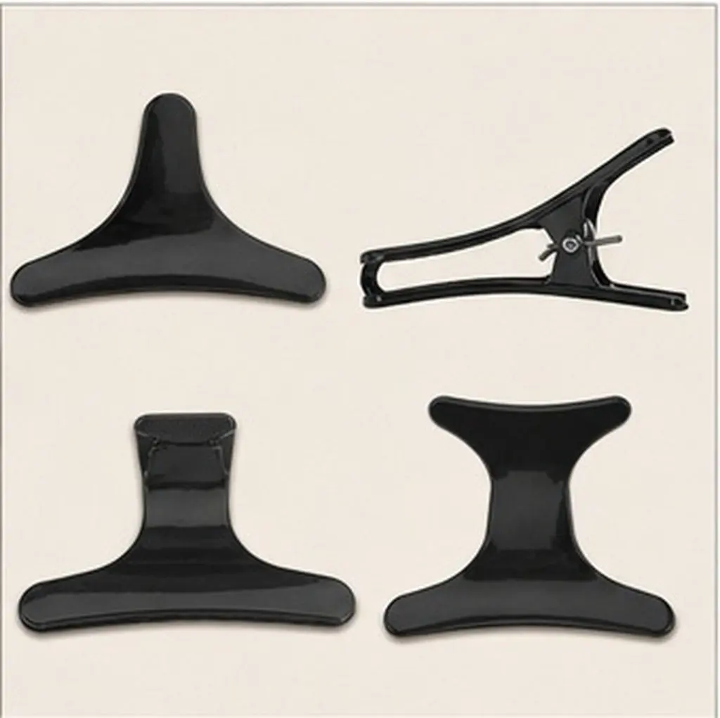 15Pcs Black Plastic Hair Clips for Women Styling Sectioning Hairdressing Salon Clamps Non-Slip Reusable Hair Styling Accessories