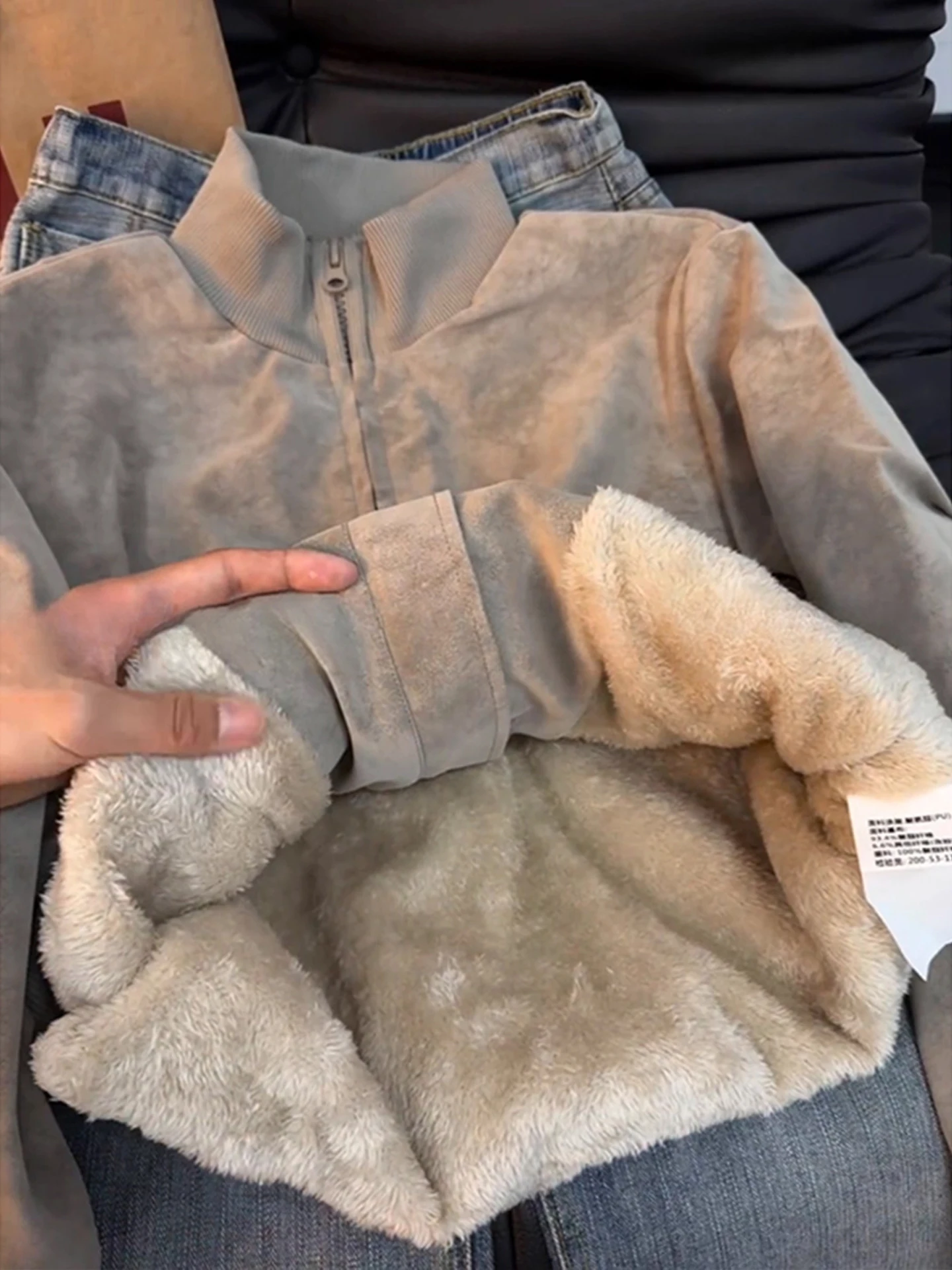 

Мужская хлопковая куртка из искусственной кожи American Sle Materni Dye, зимняя теплая хлопковая одежда с воротником-стойкой, мотоциклетная куртка