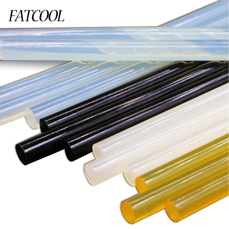 FATCOOL 10Pcs/Set 7mm/11mm*270mm Hot Melt Adhesive Glue Sticks Multi Colors for Glue Gun Hot Glue High Viscosity Bar