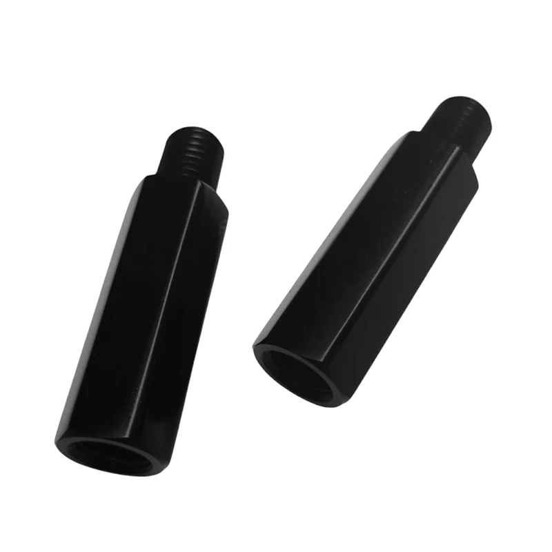YUNTANMT Black Aftermarket Mirror Risers, 2 pcs M10 x 1.25 MotorcycleRear View Mirror Extenders 40mm, Fit for MT-09 etc