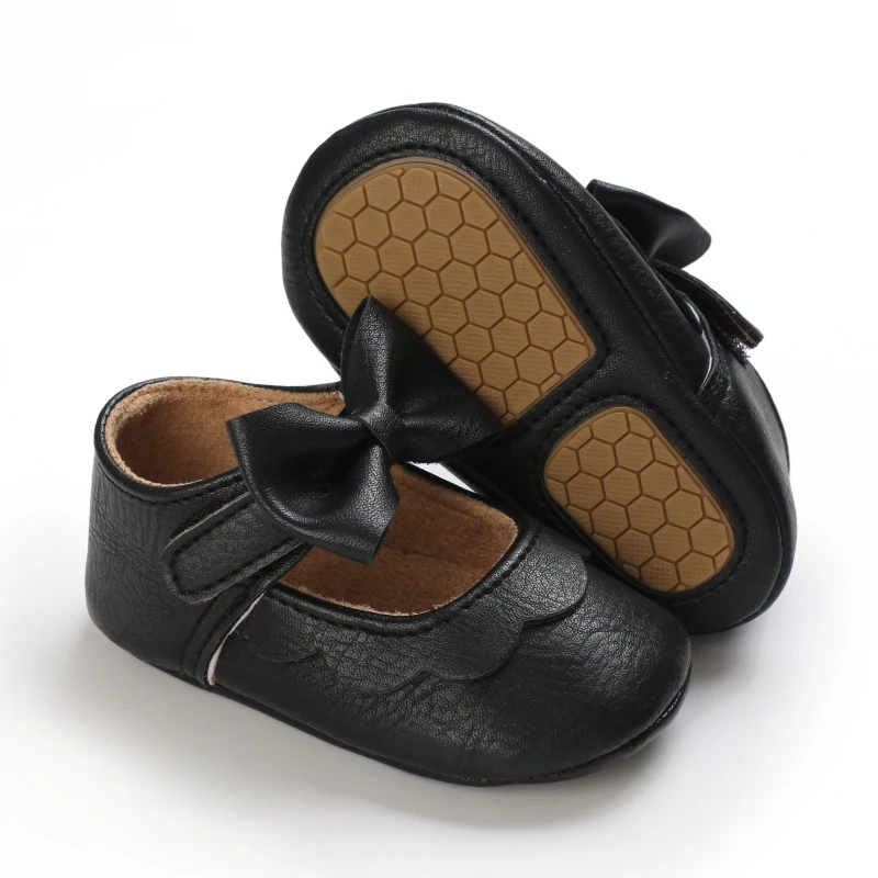 Chaussures décontractées à semelle souple pour bébé fille, souliers pour enfant de 0 à 1 an, avec nœud classique, pour la marche à l'école, nouvelle collection