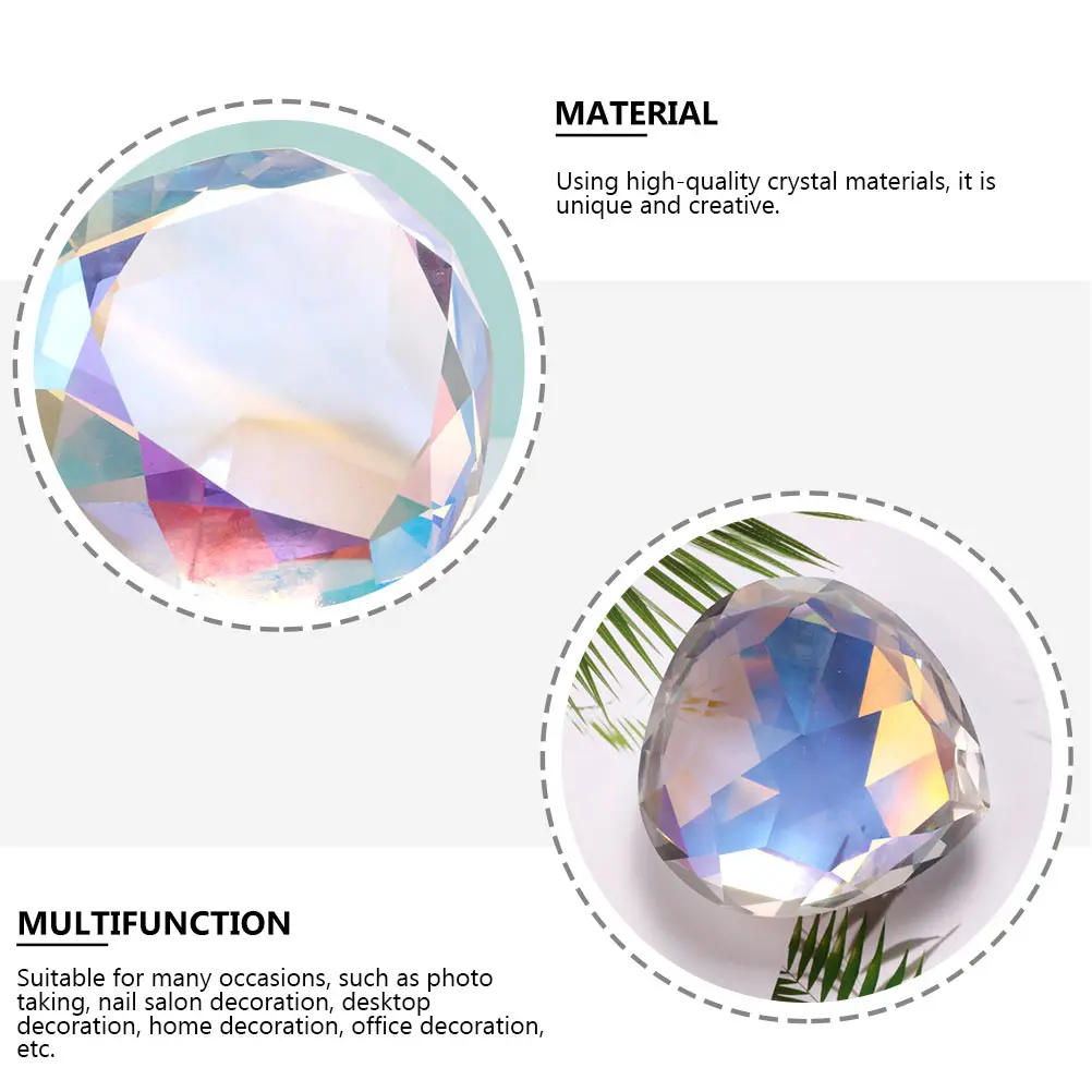 

Heart Shape Crystal H Model Decorative Fake Diamond Photo Prop Nail Art Salon Home Office Display Jewelry Simulation