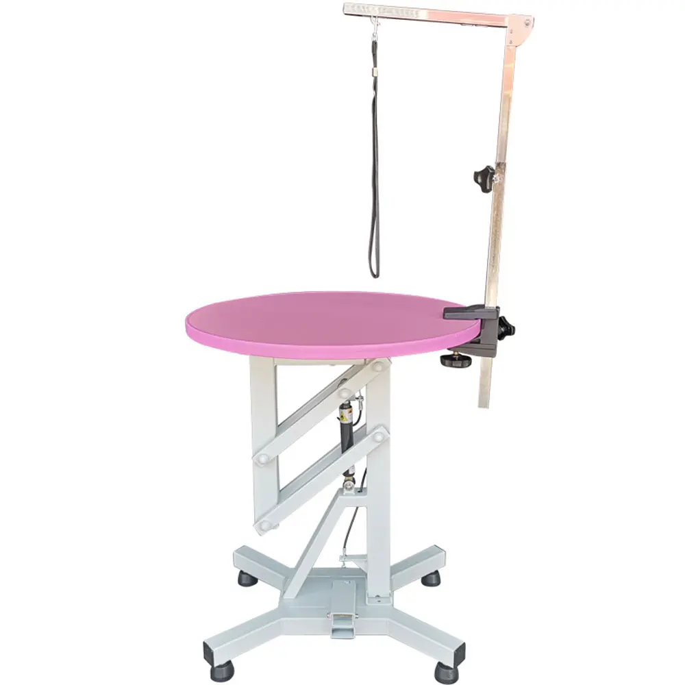 New 60cm Pet Air Pressure Grooming Table Hair Trimming Shape Pneumatic Lift Rotary Shearing Cat And Dog Grooming Table N-209