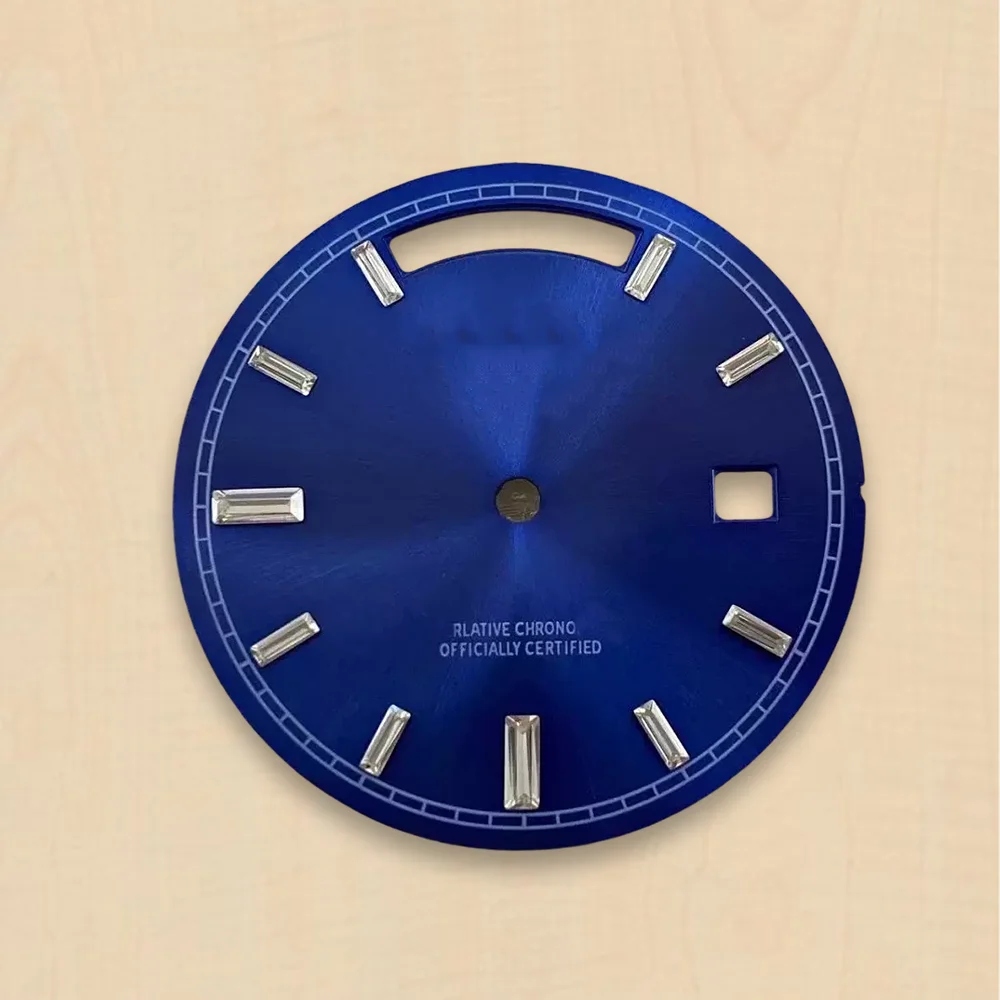Diamond Dial No Luminous 31mm S Dial Day And Date Dial Fit 8285 Movement Sunray Dial 8285 Watch Modification Accessories