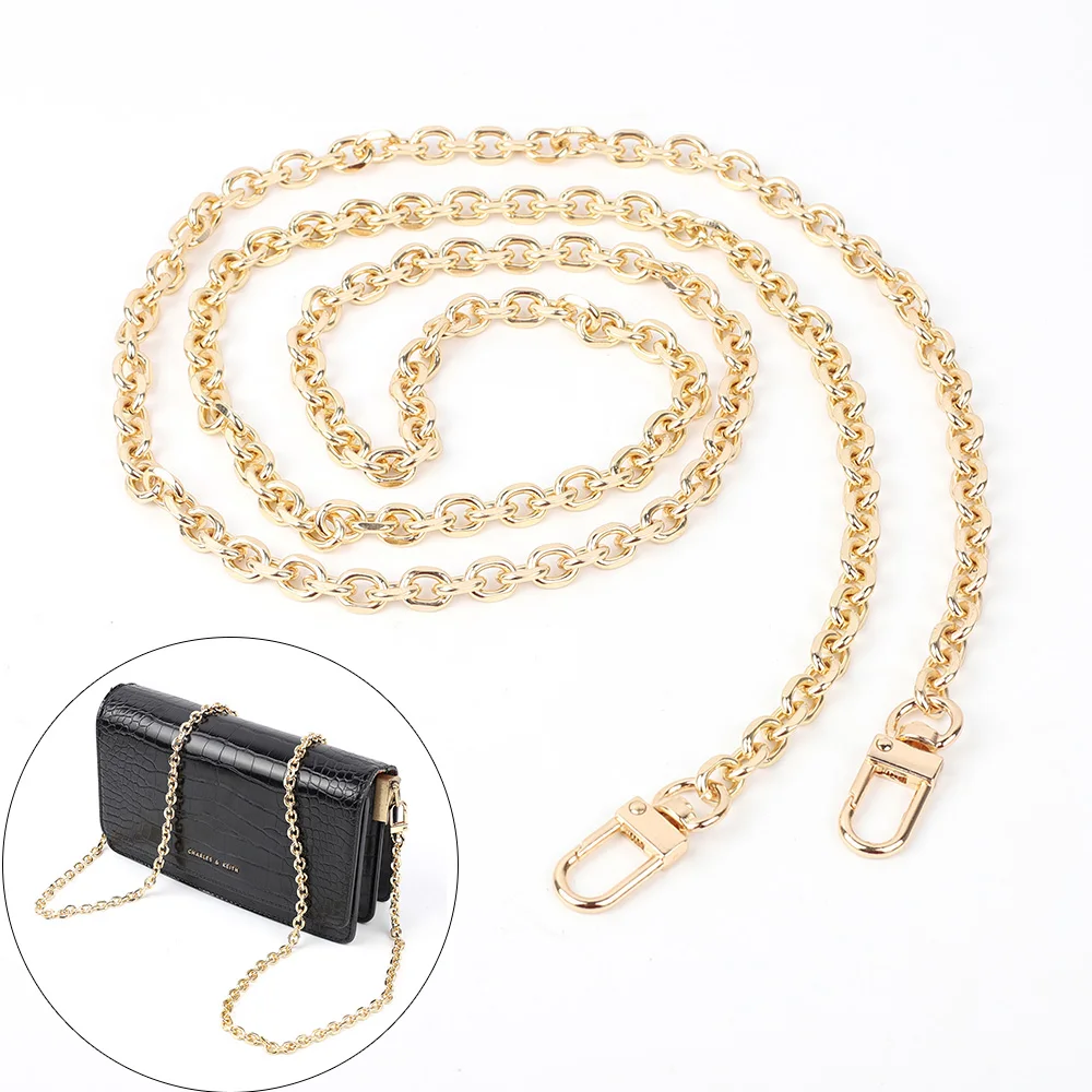 

Metal Bag Chain Strap Handle Replacement Bag Strap Purse Shoulder Handbag Belt DIY Crossbody Accessories Aluminum Chains 120cm