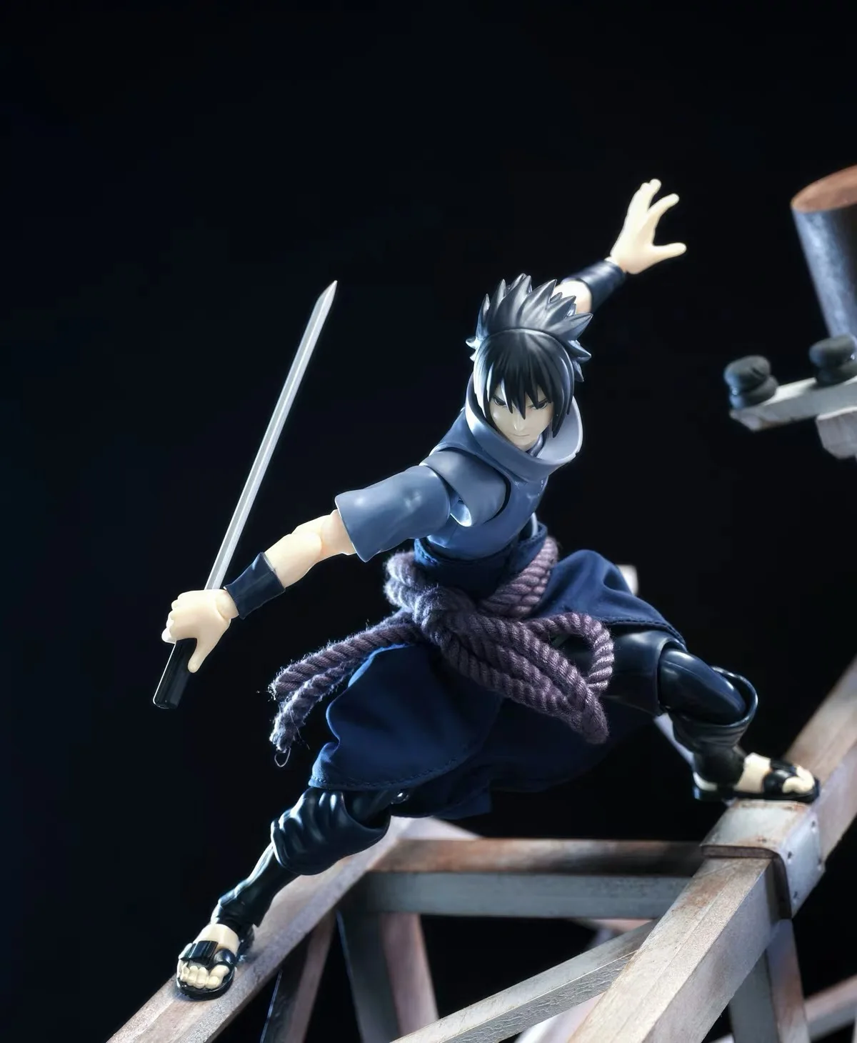 NARUTO SHF Uchiha Sasuke 2.0 3.0 Skirt Anime Action Figure Skirt Hem Model Accessories Toy Cloak Built-In Wire