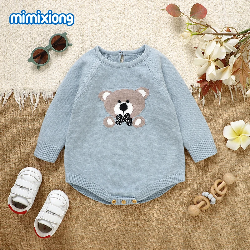 

Baby Bodysuits Long Sleeve 0-18m Newborn Infant Boys Girls Knit Onesie Coverall Toddler Unisex Jumpsuits Kids Playsuit One Piece