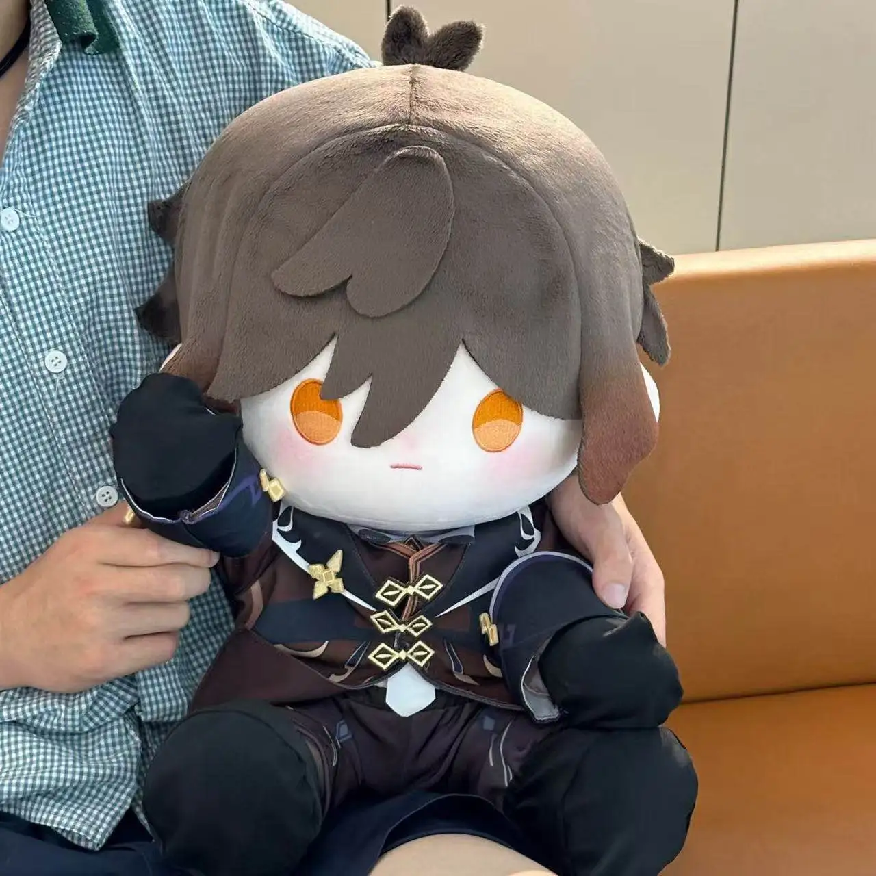 In stock Game Genshin Impact Doll Pillow 40CM Yoimiya Wriothesley Xiao Navia Zhongli Raiden Shogun Puppet Ornament Cosplay Gifts - view 6