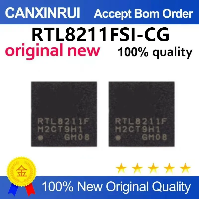 （5pcs-100pcs）Original genuine RTL8211FSI-CG packaged QFN-48 Ethernet transceiver chip