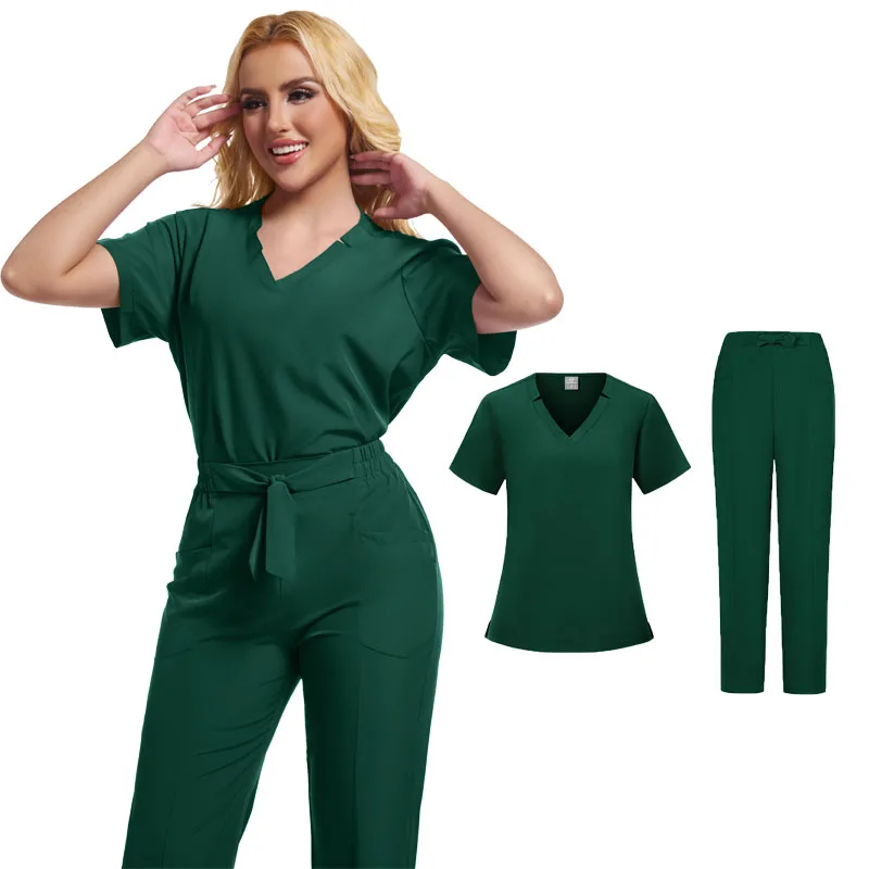 Uniformes chirurgicaux cliniques pour femmes, ensembles de gommages médicaux, accessoires d'infirmière, vêtements de travail pour médecins d'hôpital, vente en gros