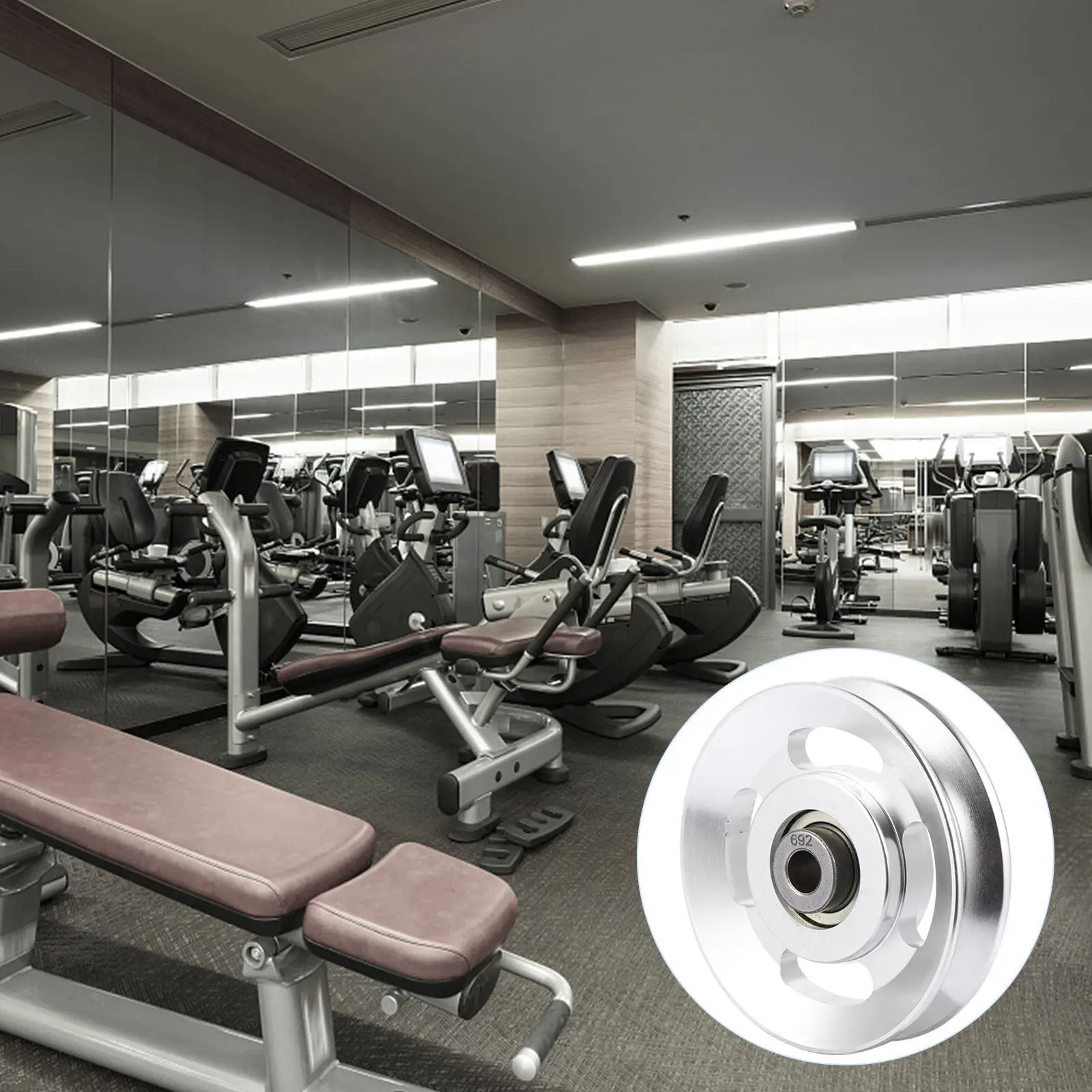 Aluminum Alloy Pulley Wheel Heavy Duty Fitness Pulley Accessories Gym Cable Machine Replacement Part Fitness Parts