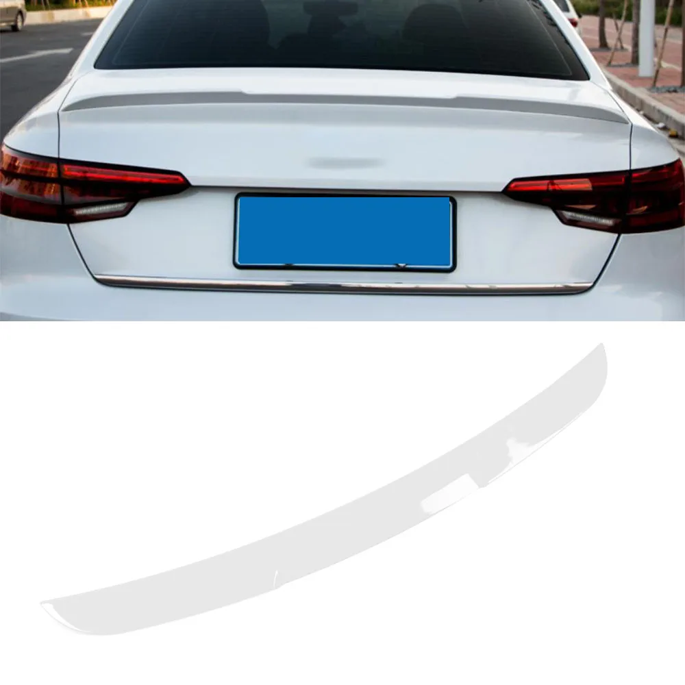 For Audi A4 A4L B9 Splitter 2017-2018 ABS Plastic Unpainted Color And Black Rear Spoiler Tail Trunk Boot Lip Wing Car Styling