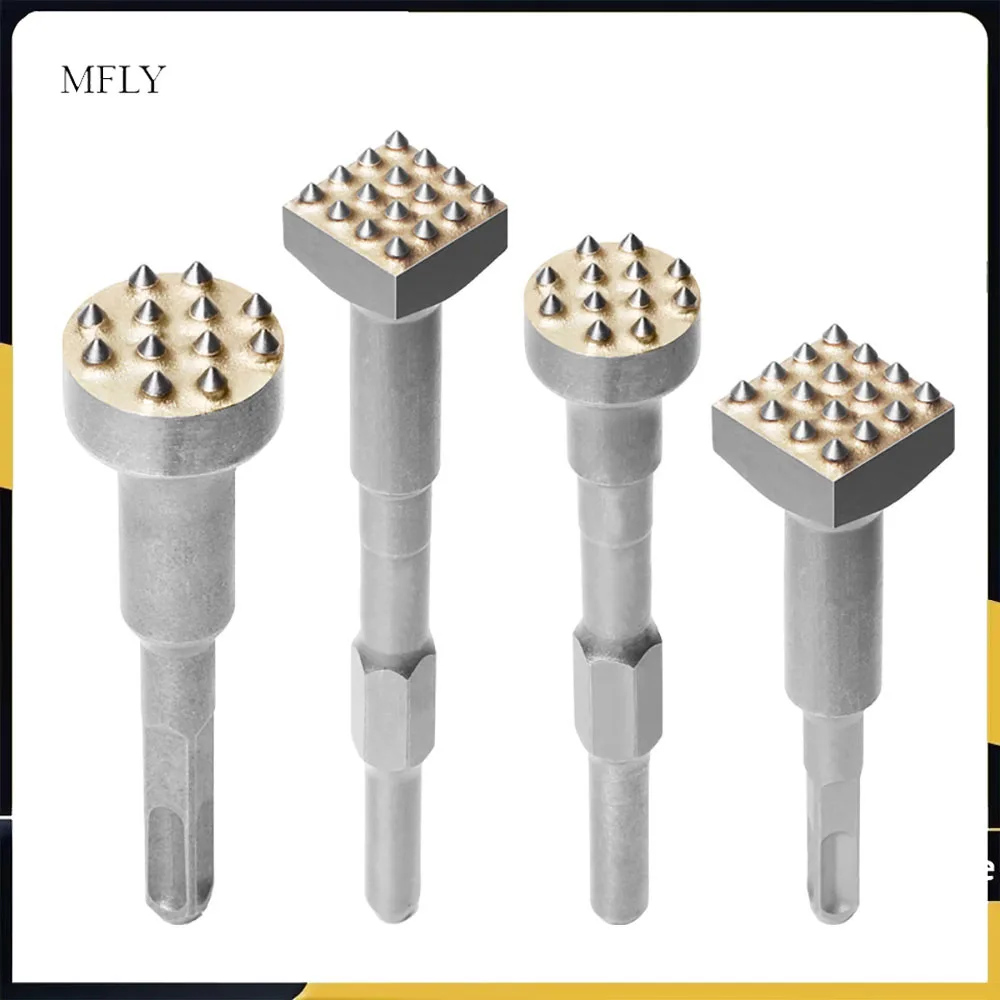 10PCS Impact Drill Hexagonal, Square Handle Optional Concrete Electric Pick Chisel Head Alloy Electric Hammer