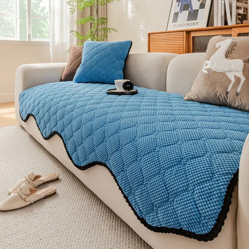 Alien Corduroy Sofa Cushion Stable Anti Slip Pad Lightweight Breathable One-piece Firm Durable Living Room Sofa Decoration