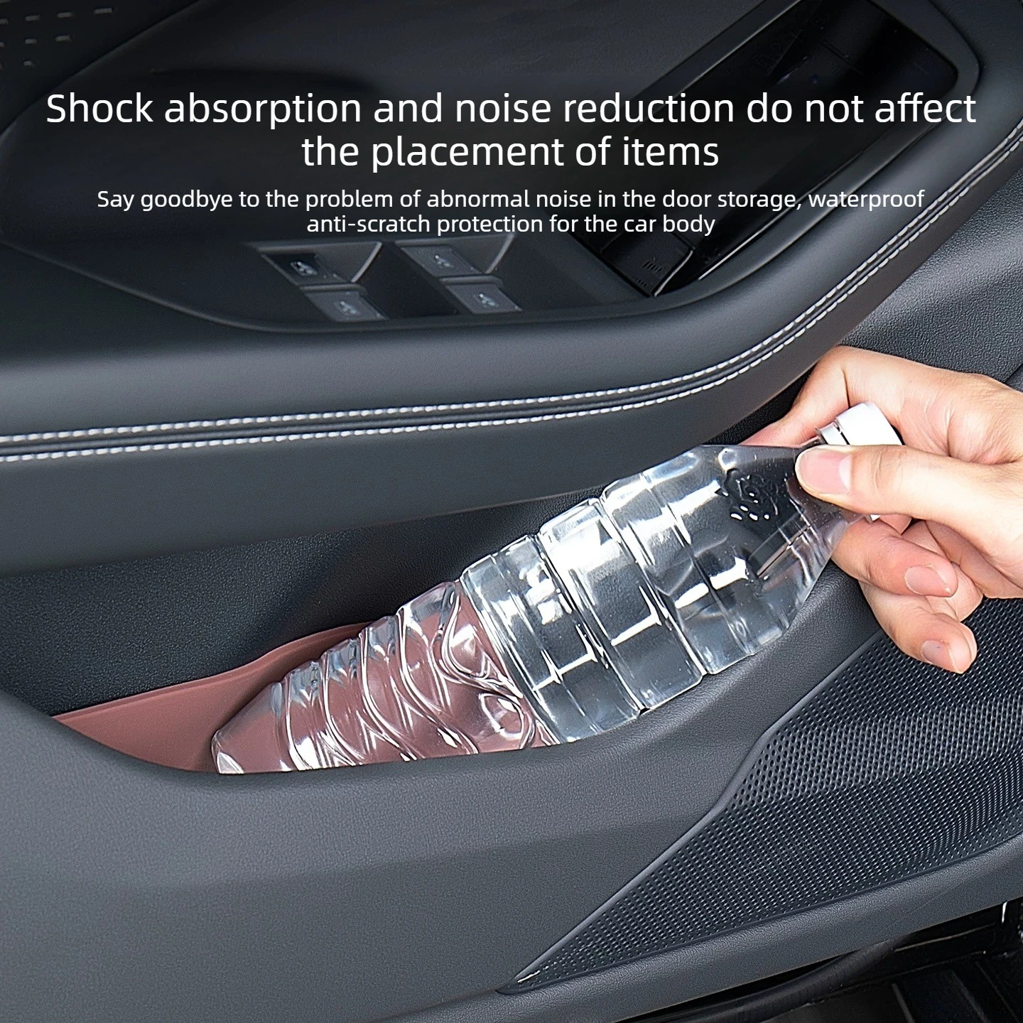LHD For 2026 Audi A6L C9 Door Storage Box Door Slot Pad Silicone Storage Car Interior Accessories 5