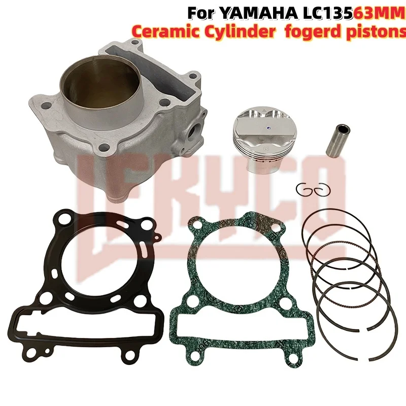 

Motorcycle 63mm Big Bore to 183cc Racing Cylinder Kit For Yamaha LC135 T135 Y15ZR FZ150 Jupiter MX CryptonX Spark Exciter Sniper