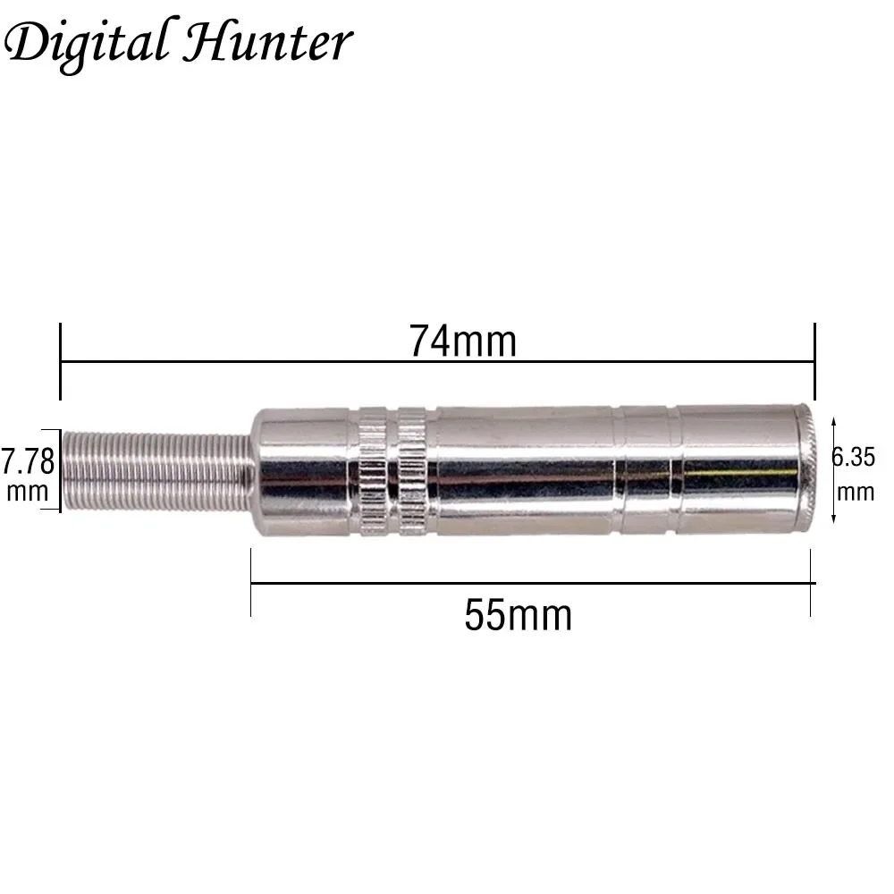 1PC 6.35mm Mono Stereo Female Socket 6.5mm Audio Plug jack Connector 6.5 Amplifier Microphone Plugs Adeptor