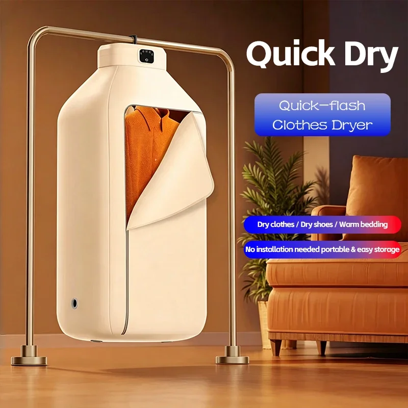 Foldable Mini Clothes & Shoe Dryer Intelligent Timing Fast Drying Portable Machine for Travel & Household Use