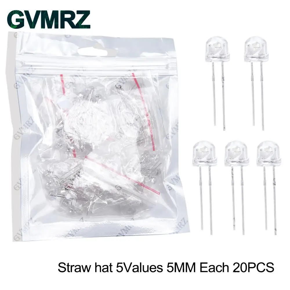 3MM 5MM Light Emitting Diodes Elektronica Kit F3 F5 LED Diode Diverse Kit Wit Groen Rood Blauw Geel oranje Lichtgevende LED