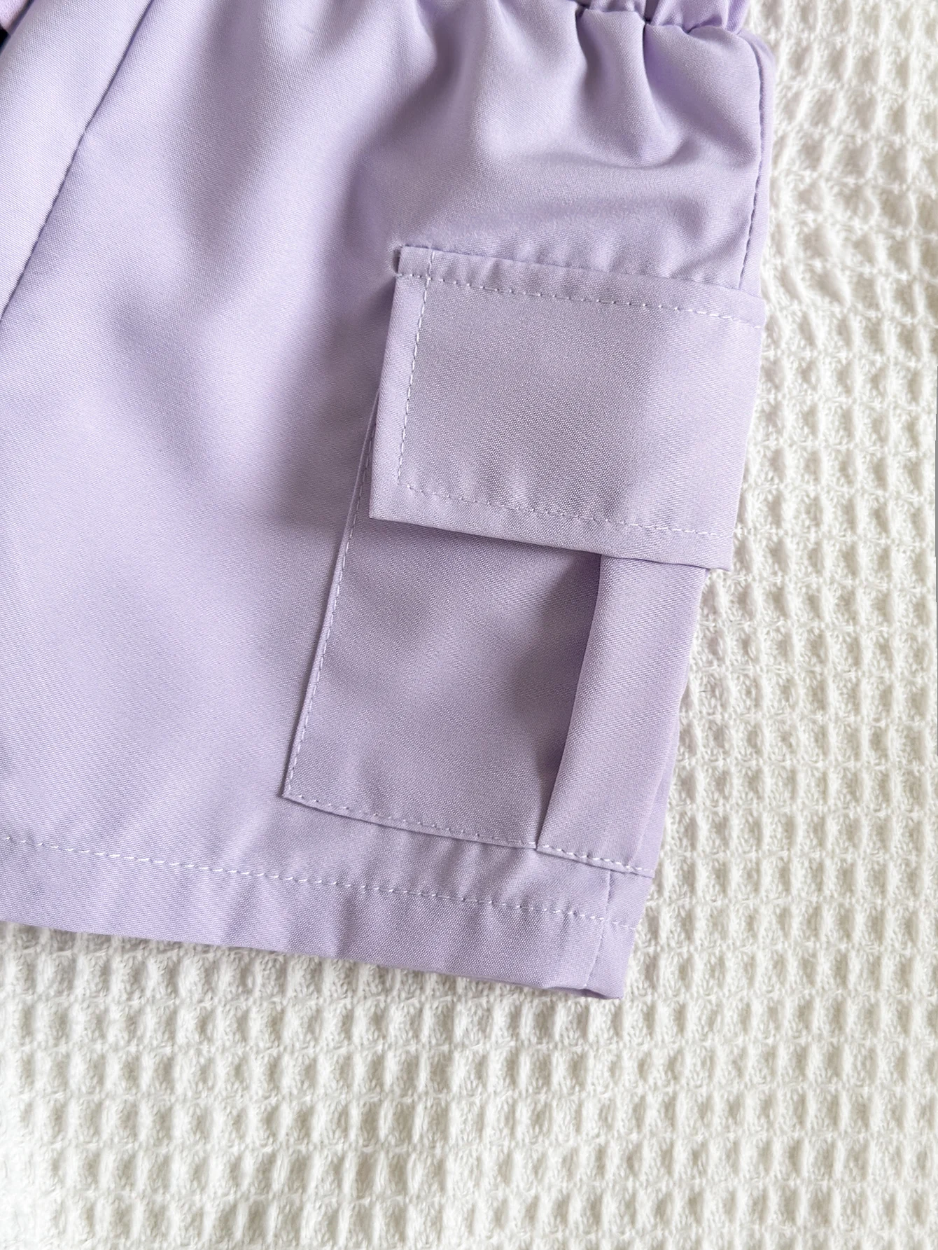 2-teiliges Sport- und Freizeitset für Babys/Jungen mit Revers, farbblockierten kurzen Ärmeln und Shorts für Kleinkinder im Alter von 0-3 Jahren, Sommer-Set für Babys/Jungen – Detail 13