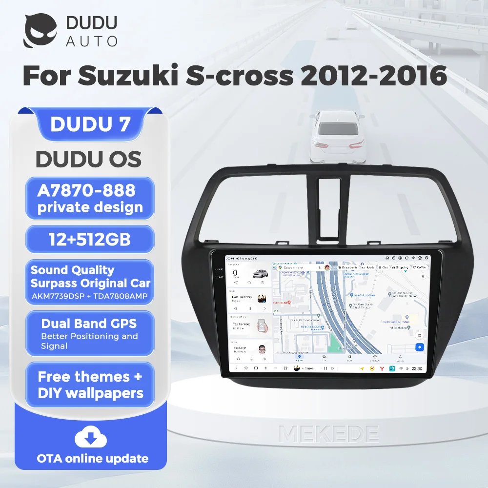 DUDU7 A7870 12+512G Android 13 Auto Radio Car Multimedia Player For Suzuki SX4 2 S-Cross 2012-2016