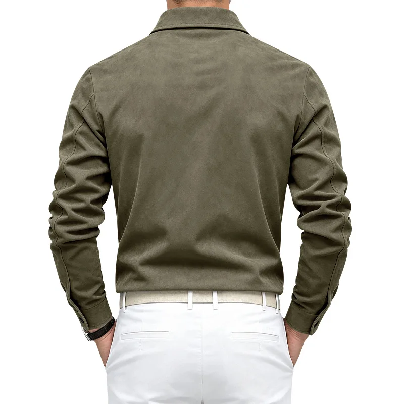2026 Herren-Wildlederjacke und -hemd für Herbst und Winter, Arbeitskleidung mit geradem Schulteransatz, mehrfarbige Oberbekleidung, modisches Hemd! – Detail 32